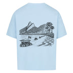 Brasilien Oversized T-Shirt in Babyblau mit großem Brasilien Artwork-Rückenprint