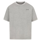 Brasilien Oversized T-Shirt in Washed Grey mit Marie Atelier Signature-Frontprint