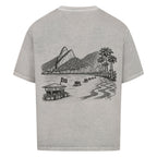 Brasilien Oversized T-Shirt in Washed Grey mit Brasilien-inspiriertem Rückenprint