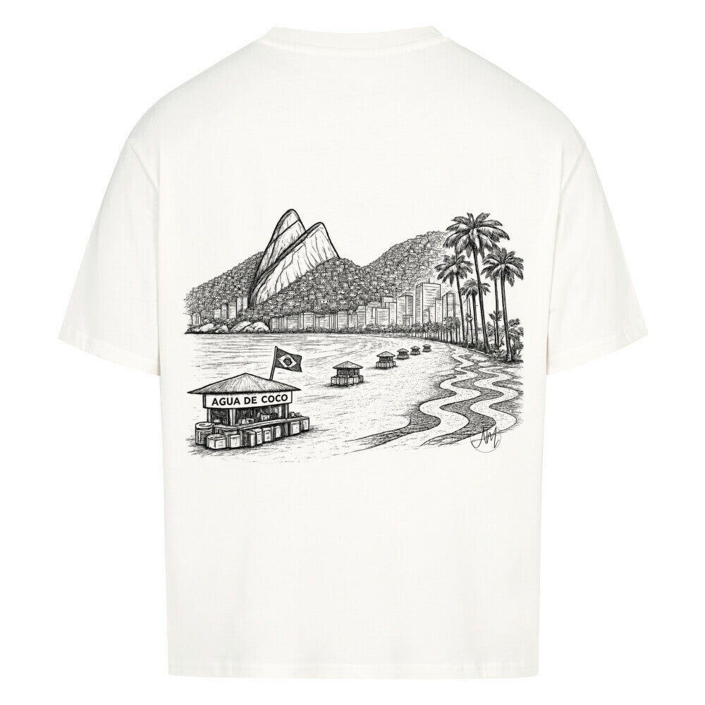 Brasilien Oversized T-Shirt in Weiß mit großem Brasilien Artwork-Rückenprint